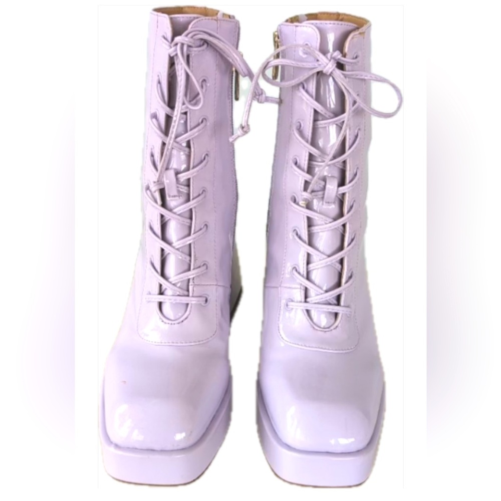 Circus by Sam Edelman Kia Orchid Patent Leather
Block Heel Boots NWOT